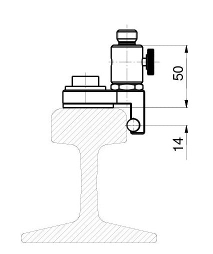 Magnetisk spårvinkel med 5/8"-anslutning