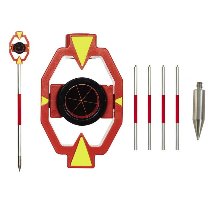 Mini prism - Complete set with 4 plumb rods and bag